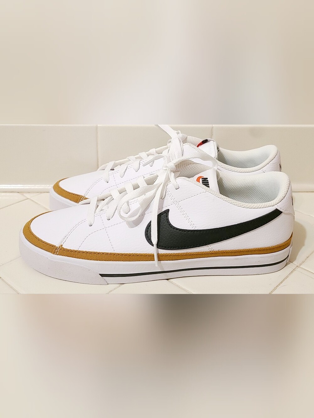 Nike Court Legacy Next Nature White Desert Ochre Men's Size 9